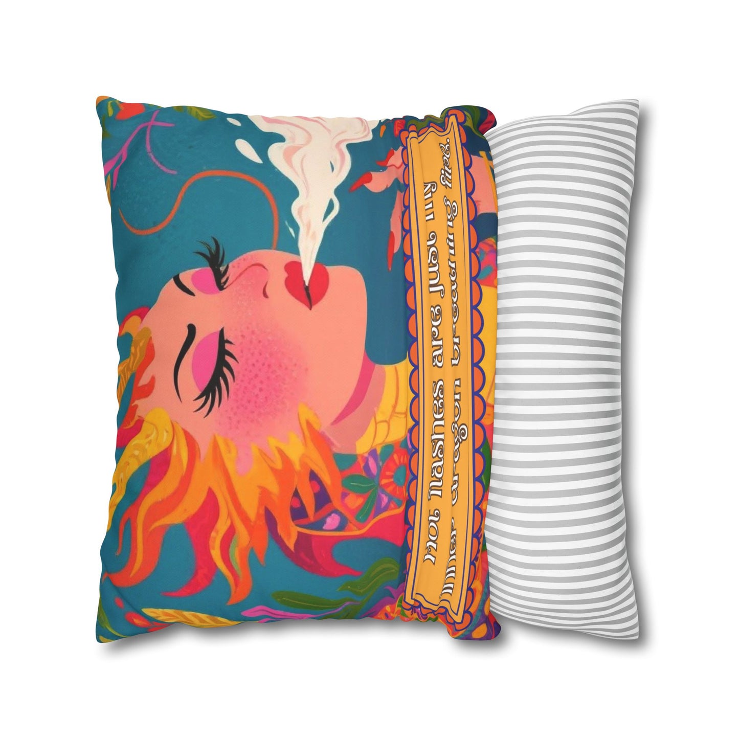 Hot Flashes Are My Inner Dragon – Faux Suede Throw Pillow Cover