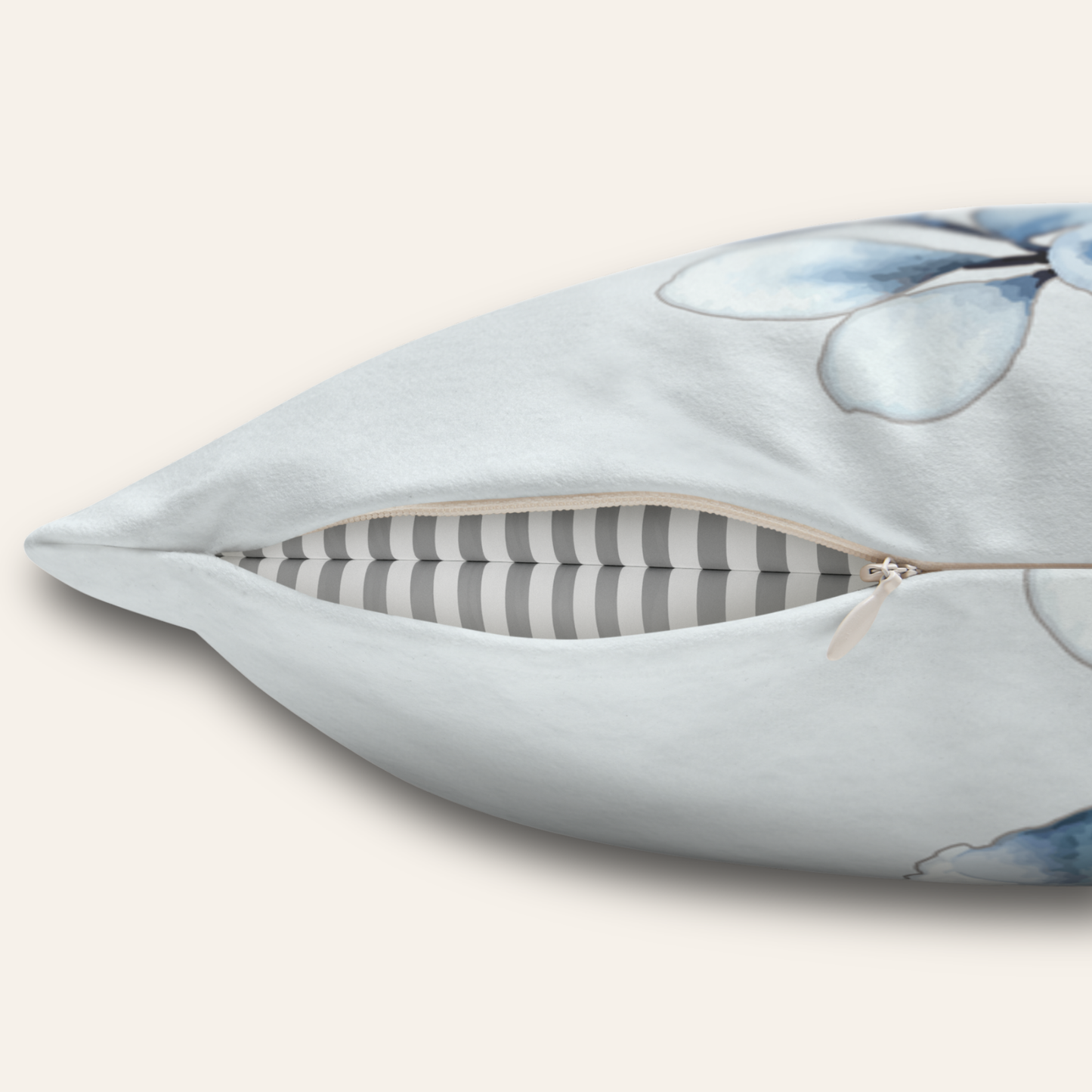 Petty When Provoked — Blue Floral Statement Pillow Cover