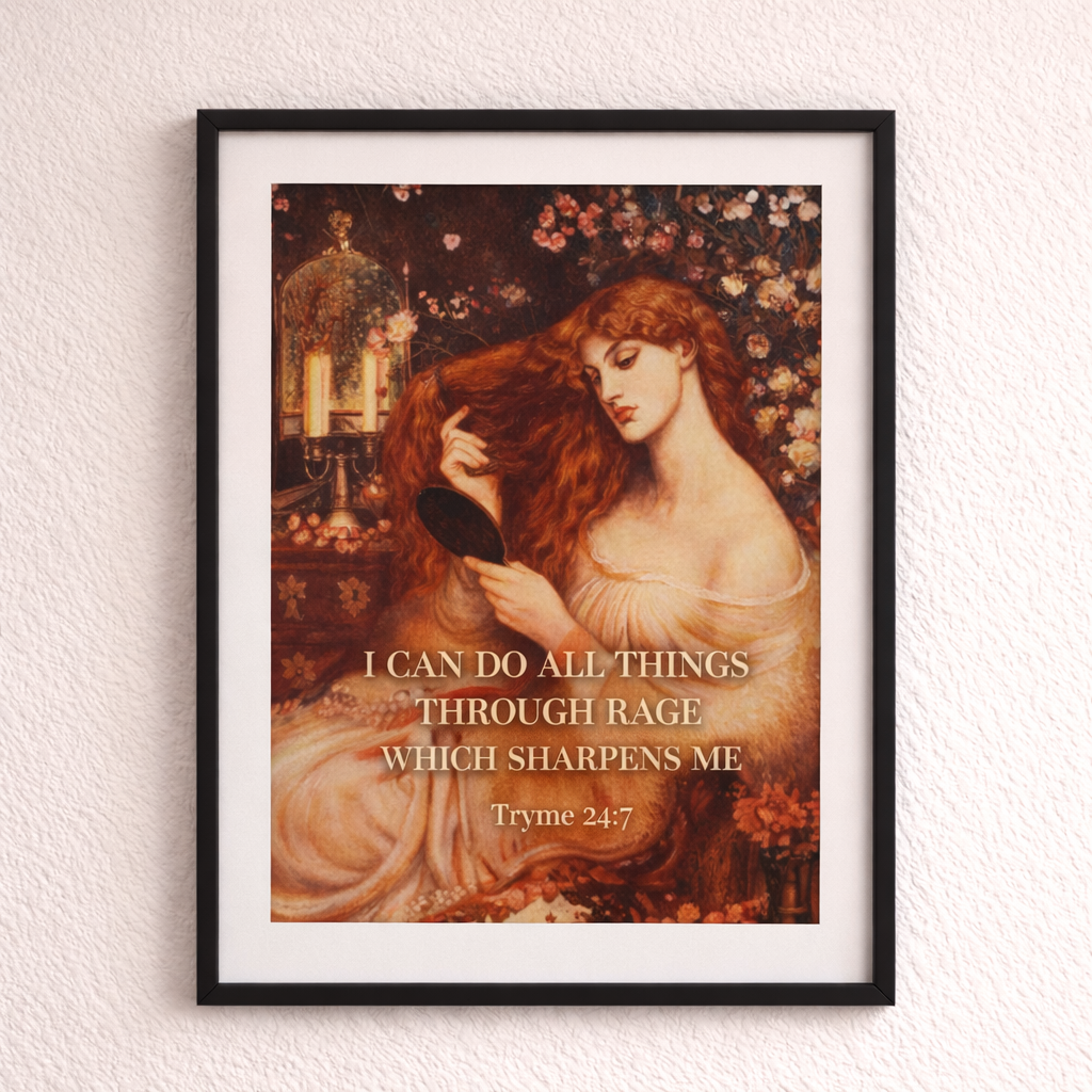 I Can Do All Things Through Rage — Classical Petty Wall Art Print