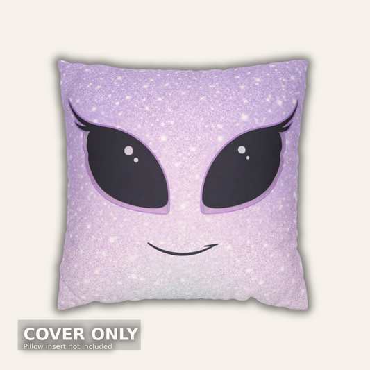 Alien Aesthetic Pillow Cover – Cosmic Aliencore Room Decor