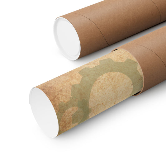 Rumination — Vintage Skull & Gears Psychological Art Print