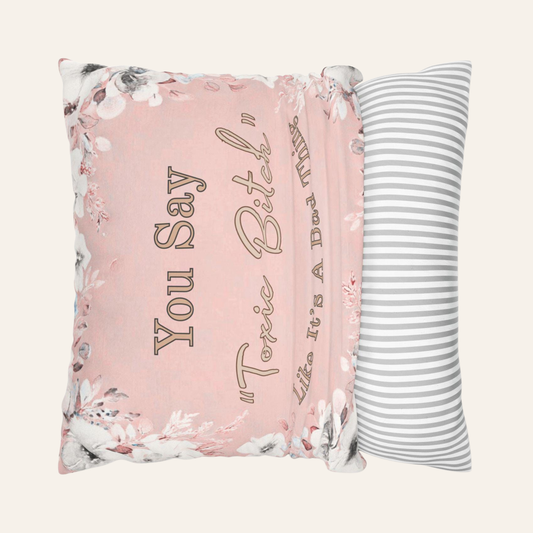 Toxic Bitch – Faux Suede Throw Pillow Cover